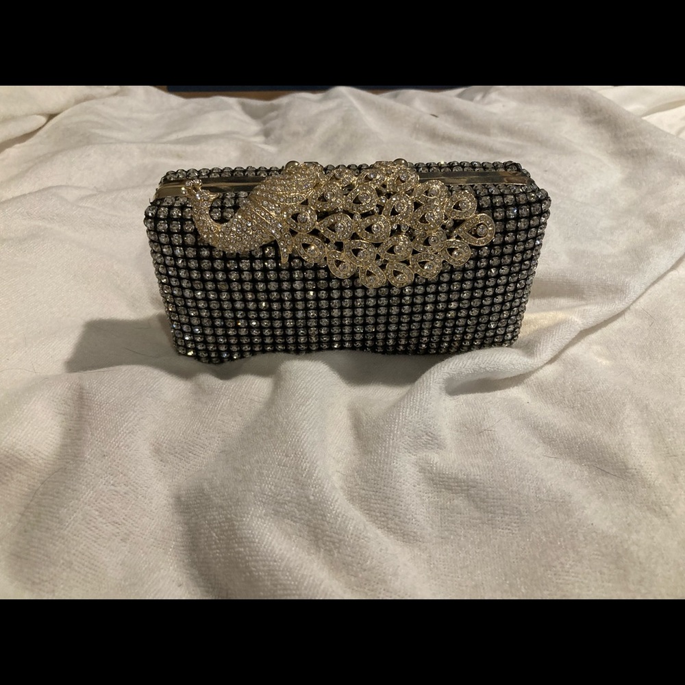 Beautiful jeweled peacock purse